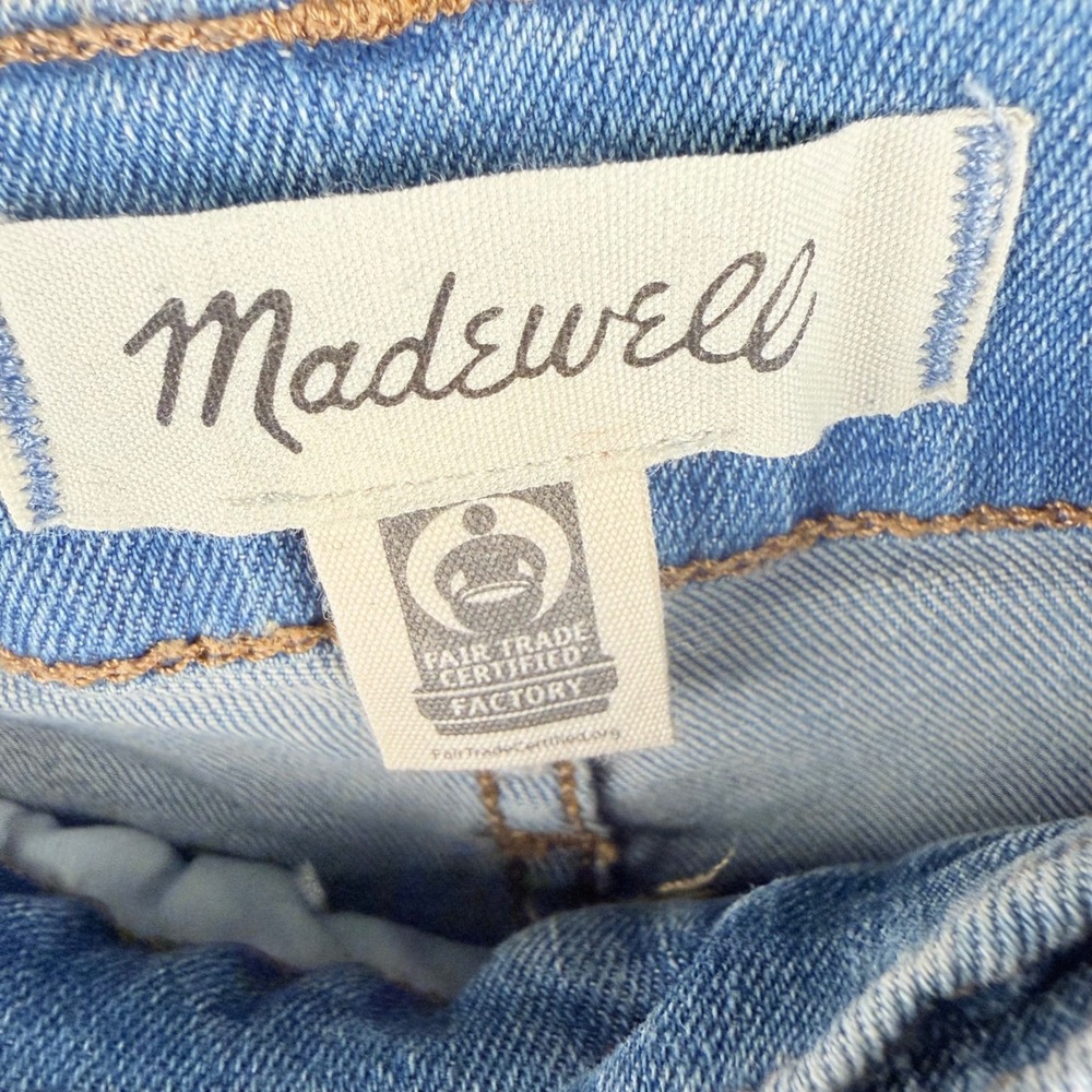 Madewell 11" High Rise Skinny Crop Light Wash Size 19 Casual - Picture 4 of 8